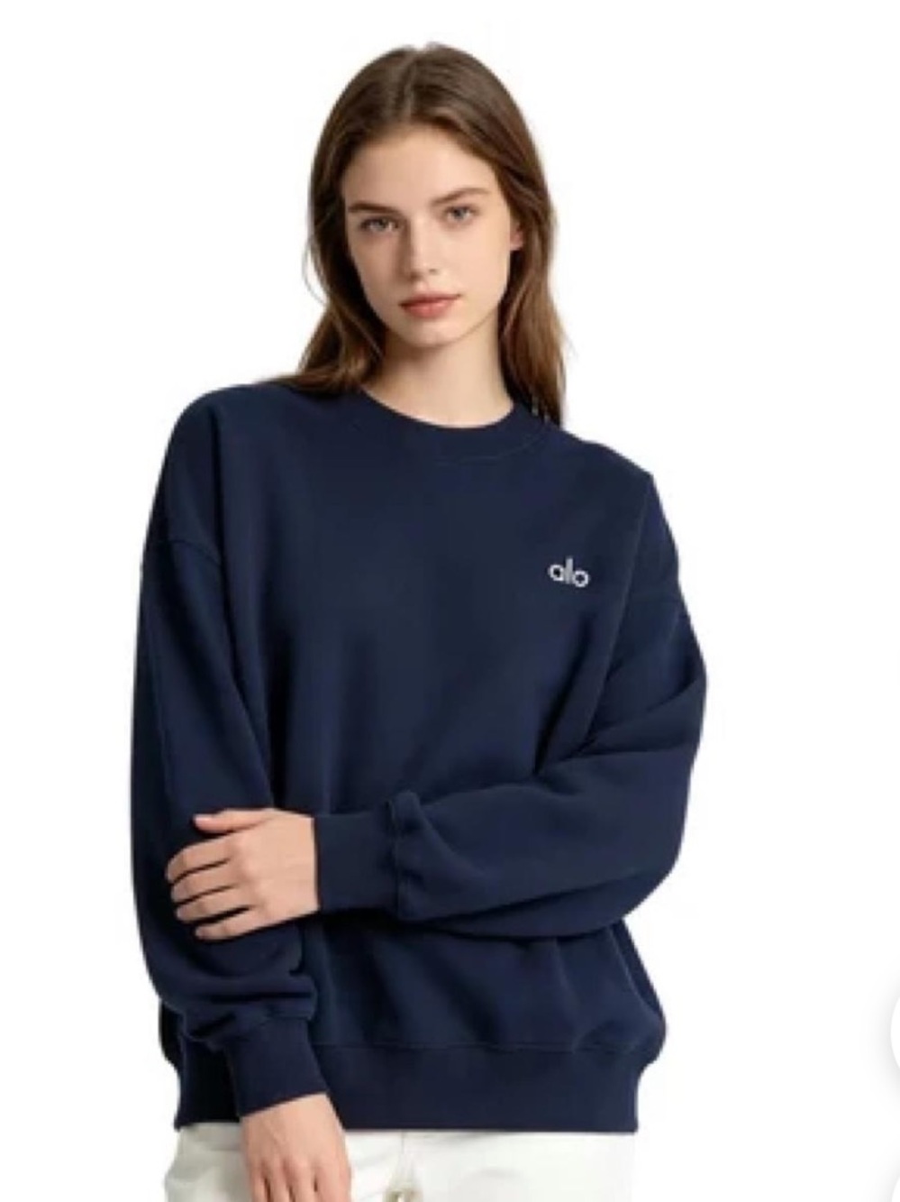 ALO Yoga Navy Crewneck Sweatshirt